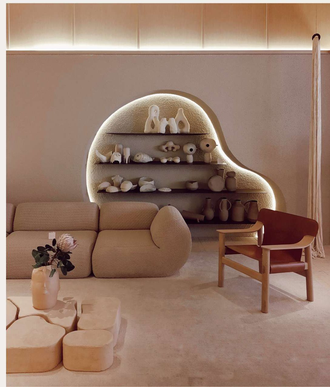 A curated Necture Luxe interior vignette