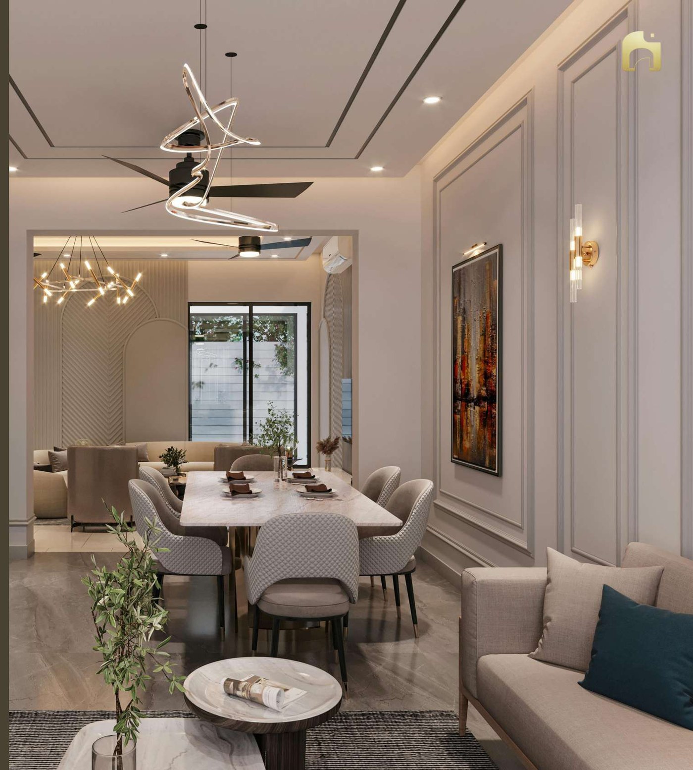 Formal dining room project in Mumbai