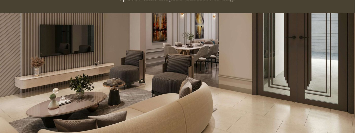 Modern residential living room in Mumbai